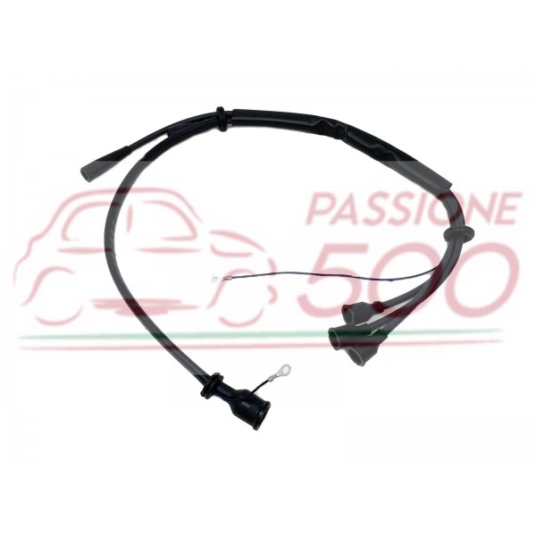 CAVI CANDELE NERI SILICONE E FIBRA DI CARBONIO FIAT 500 N D F - BOBINA A SX