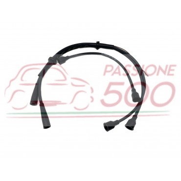 CAVI CANDELE NERI SILICONE E FIBRA DI CARBONIO FIAT 500 F L R - BOBINA A DX