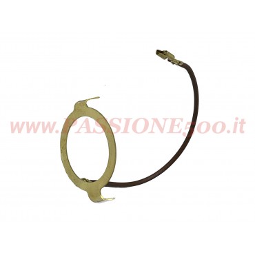CONTATTO IN OTTONE PER VOLANTE E PULSANTE CLACSON - terminale attacco piatto - FIAT 500 N D F R GIARD