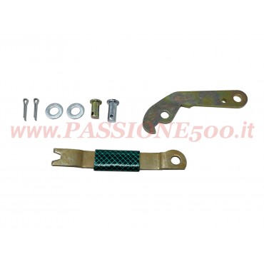 KIT COMPLETO LEVA FRENO A MANO SU PIATTELLO GANASCE DESTRO FIAT 500 N D F L R