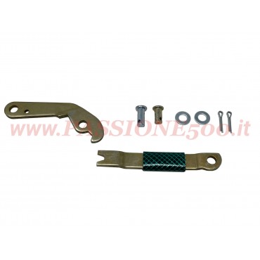 KIT COMPLETO LEVA FRENO A MANO SU PIATTELLO GANASCE SINISTRO FIAT 500 N D F L R