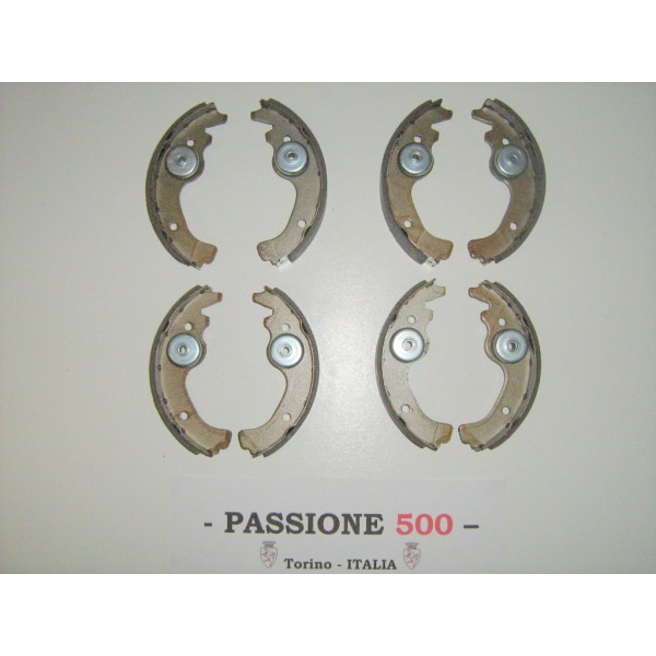 KIT OF FRONT AND REAR BRAKE SHOE INCREASED 10/10 mm FIAT 500 N D F L R