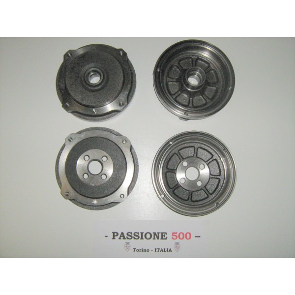 KIT OF FRONT AND REAR BRAKE DRUM FIAT 500 N D F L R