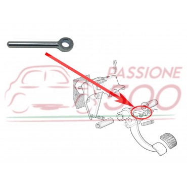 PUNTALE PEDALIERA PER POMPA FRENO FIAT 500 R -126