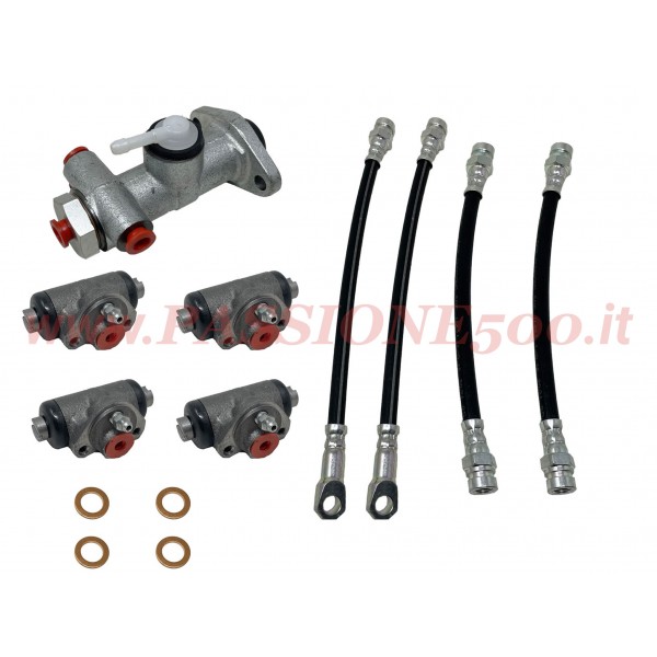 KIT IMPIANTO FRENI / Ricambi Idraulica / FIAT 500 GIARDINIERA base 120 F  (fino a telaio 132143)