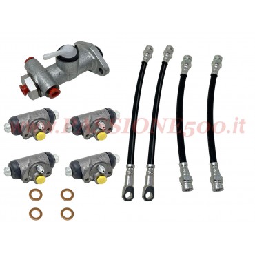 KIT IMPIANTO FRENI / Ricambi Idraulica / FIAT 500 GIARDINIERA base 120 F  (da telaio 132144 a 292775)