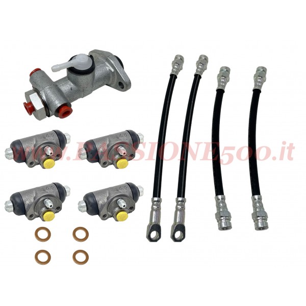 KIT IMPIANTO FRENI / Ricambi Idraulica / FIAT 500 GIARDINIERA base 120 F  (da telaio 132144 a 292775)