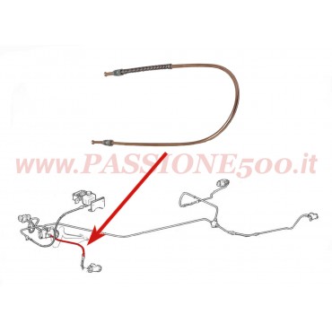 TUBO FRENO IN RAME / ANTERIORE SINISTRO / FIAT 500 F (da telaio 1799302) - L  - R - GIARDINIERA (da telaio 299234)