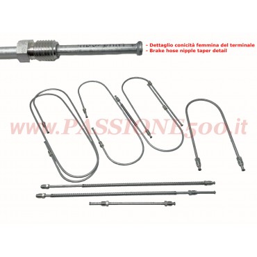 KIT COMPLETO TUBI FRENO IN METALLO FIAT 500 N 