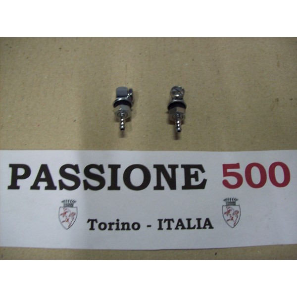 COUPLE OF CHROMED WIPER NOZZLES FIAT 500 N D