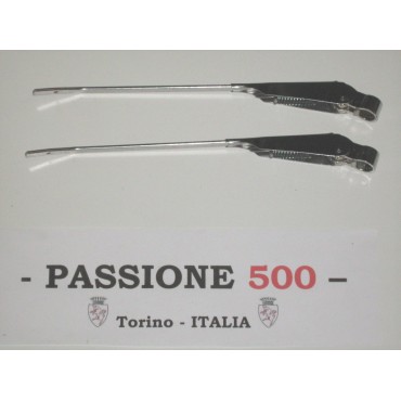 COPPIA BRACCI TERGICRISTALLI IN ACCIAIO INOX FIAT 500 F L R 