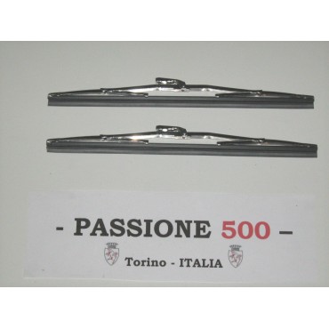 COPPIA SPAZZOLE TERGICRISTALLI ACCIAIO INOX FIAT 500 D F GIARD