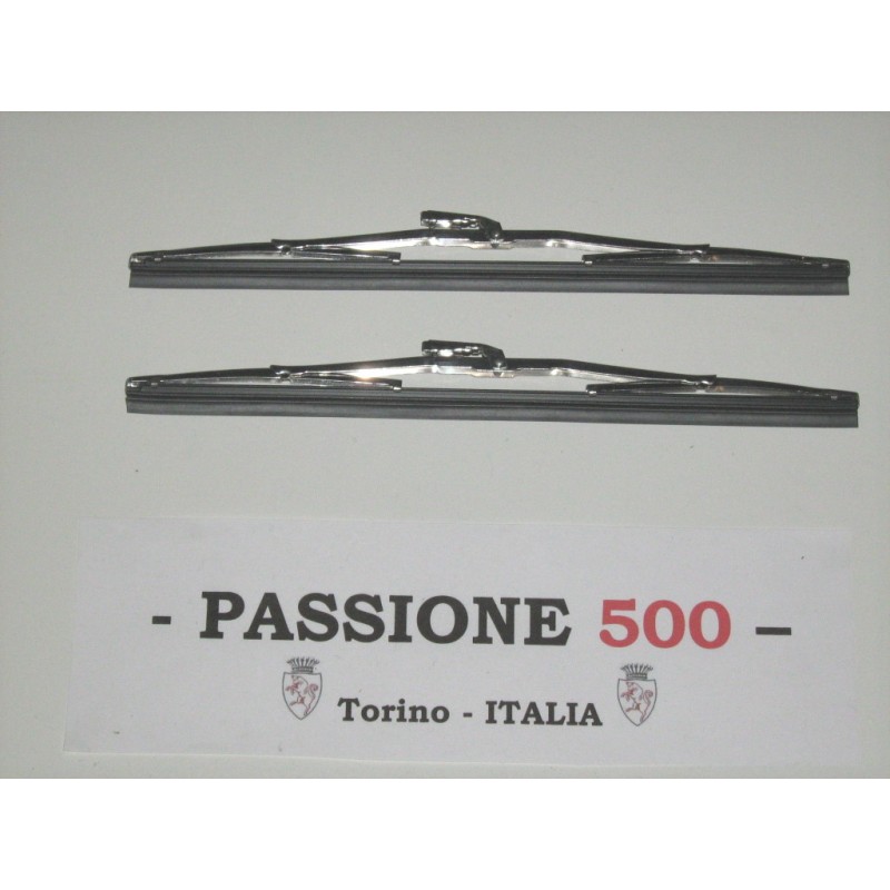 COPPIA SPAZZOLE TERGICRISTALLI IN ACCIAIO INOX FIAT 500 F L R GIARD