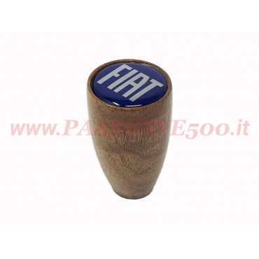 POMELLO LEVA CAMBIO IN LEGNO CON LOGO FIAT altezza 63 mm - FIAT 500 