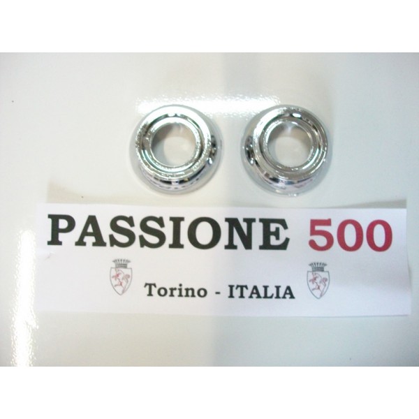 COUPLE OF CHROME RINGS FOR WINDOW HANDLES FIAT 500 L