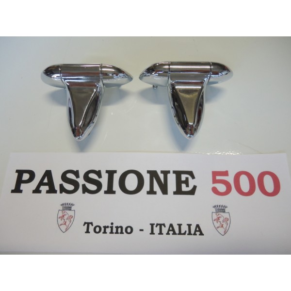 COUPLE OF CHROMED TRUNK HINGES FIAT 500