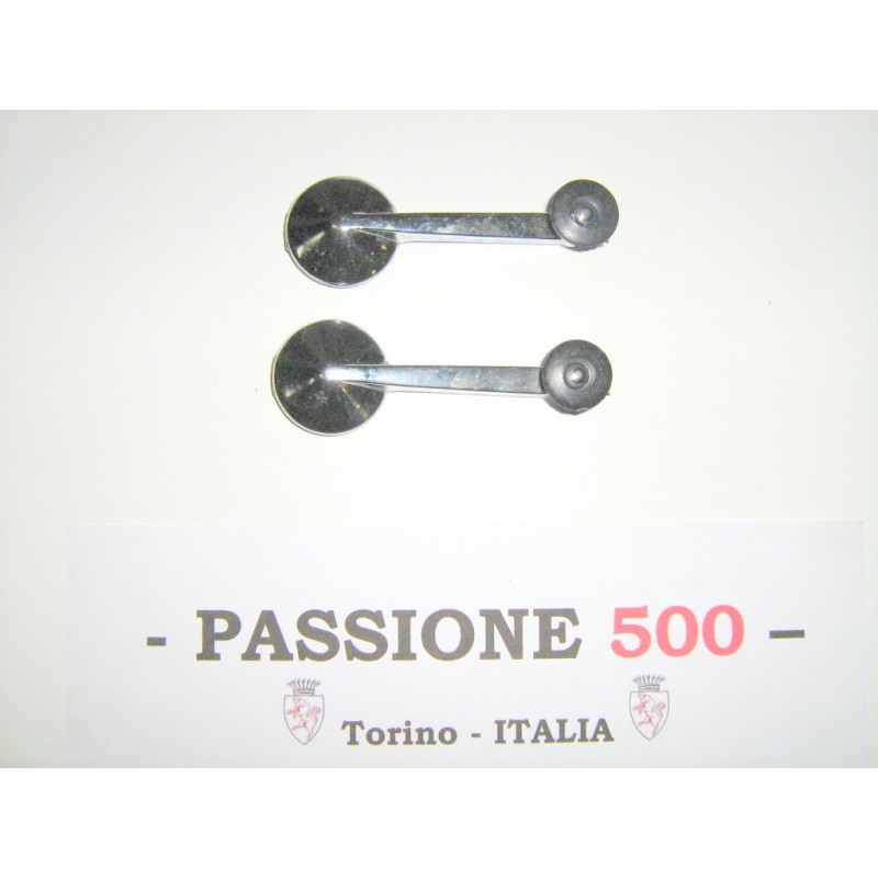 COUPLE OF CHROME WINDOW HANDLES FOR FIAT 500