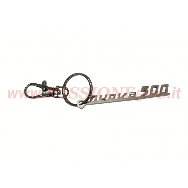 PORTACHIAVI IN ACCIAIO INOX LOGO NUOVA 500 - FIAT 500