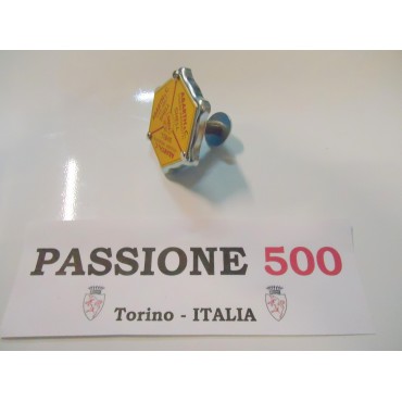 TAPPO GIALLO COPERCHIO PUNTERIE ABARTH FIAT 500 F L R 126