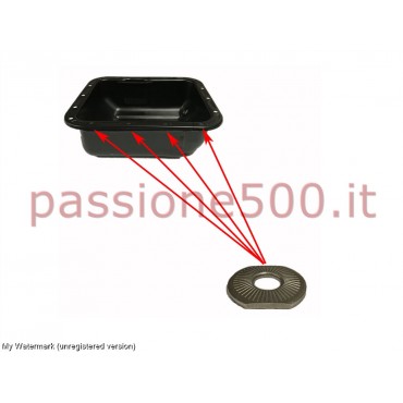 PIASTRINA FISSAGGIO COPPA OLIO MOTORE FIAT 500 N D F L R