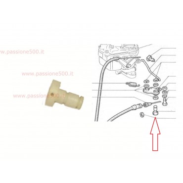 BOCCOLA IN PLASTICA DEL RINVIO LEVA TIRANTE ACCELERATORE FIAT 500 N D F L R