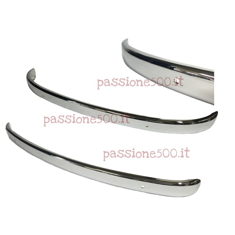 COUPLE OF BUMPER IN CHROMED STEEL - HIGH QUALITY FIAT 500 N D F L R