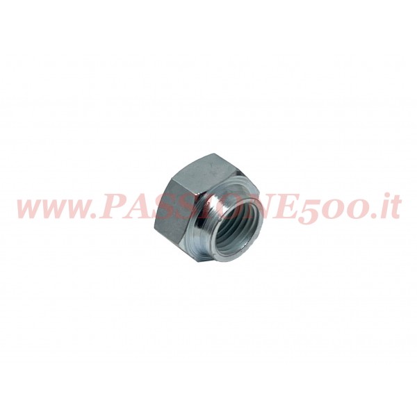 DADO DA RIBATTERE - FILETTATURA SINISTRA - PER MOZZO PERNO FUSO FIAT 500 F L R GIARDINIERA base F
